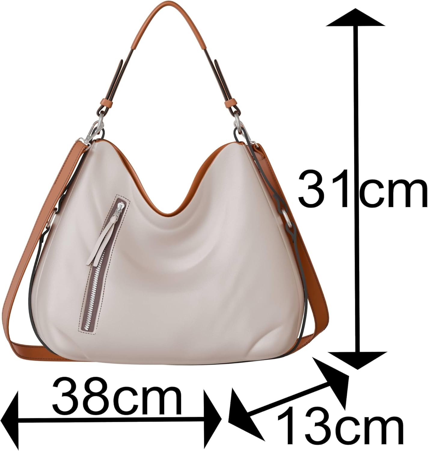 Octistart Hobo Handtasche – Elegante Damen Schultertasche aus Veganleder - RAHFY